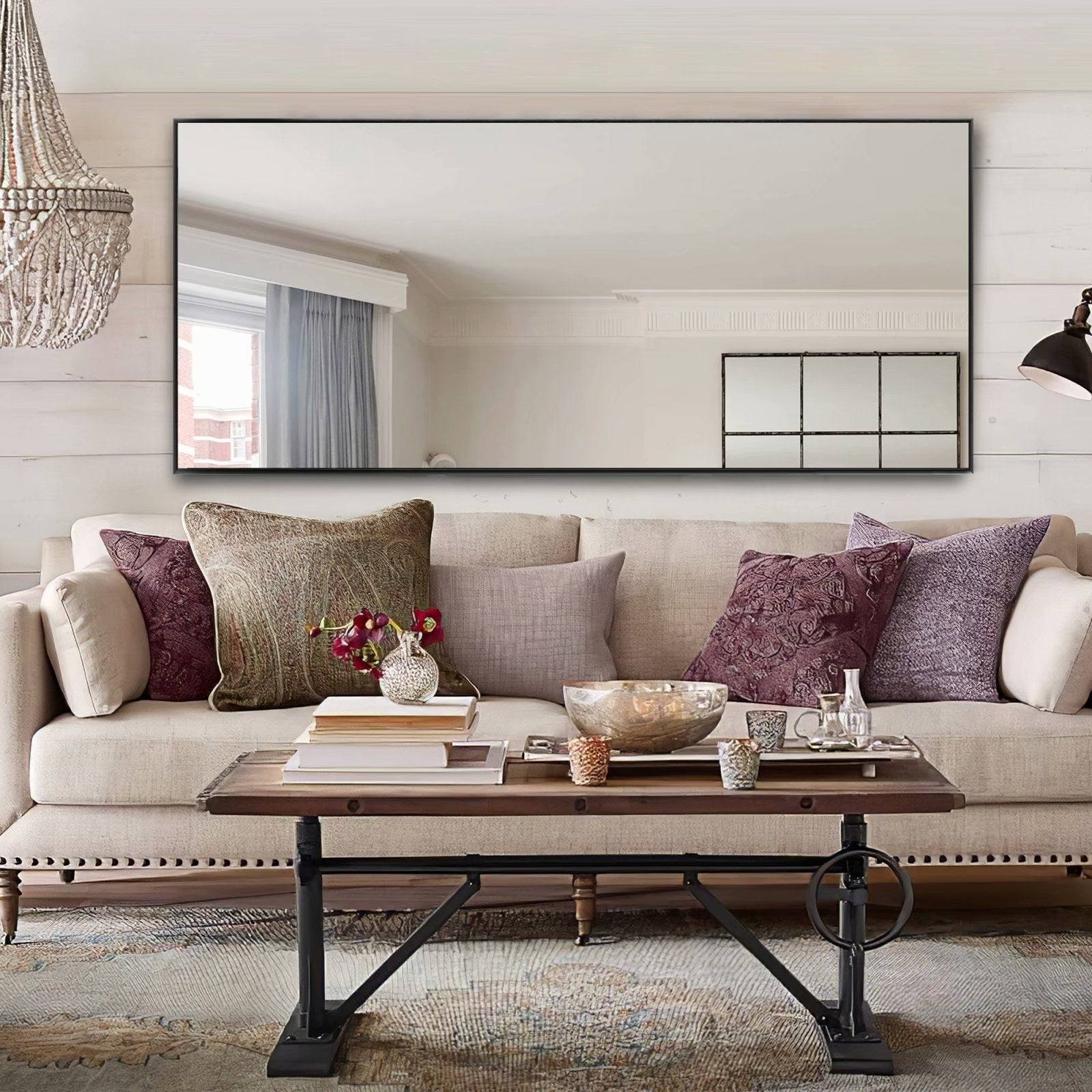 Aluminum Alloy Full-length Hanging, Leaning, or Standing Mirror