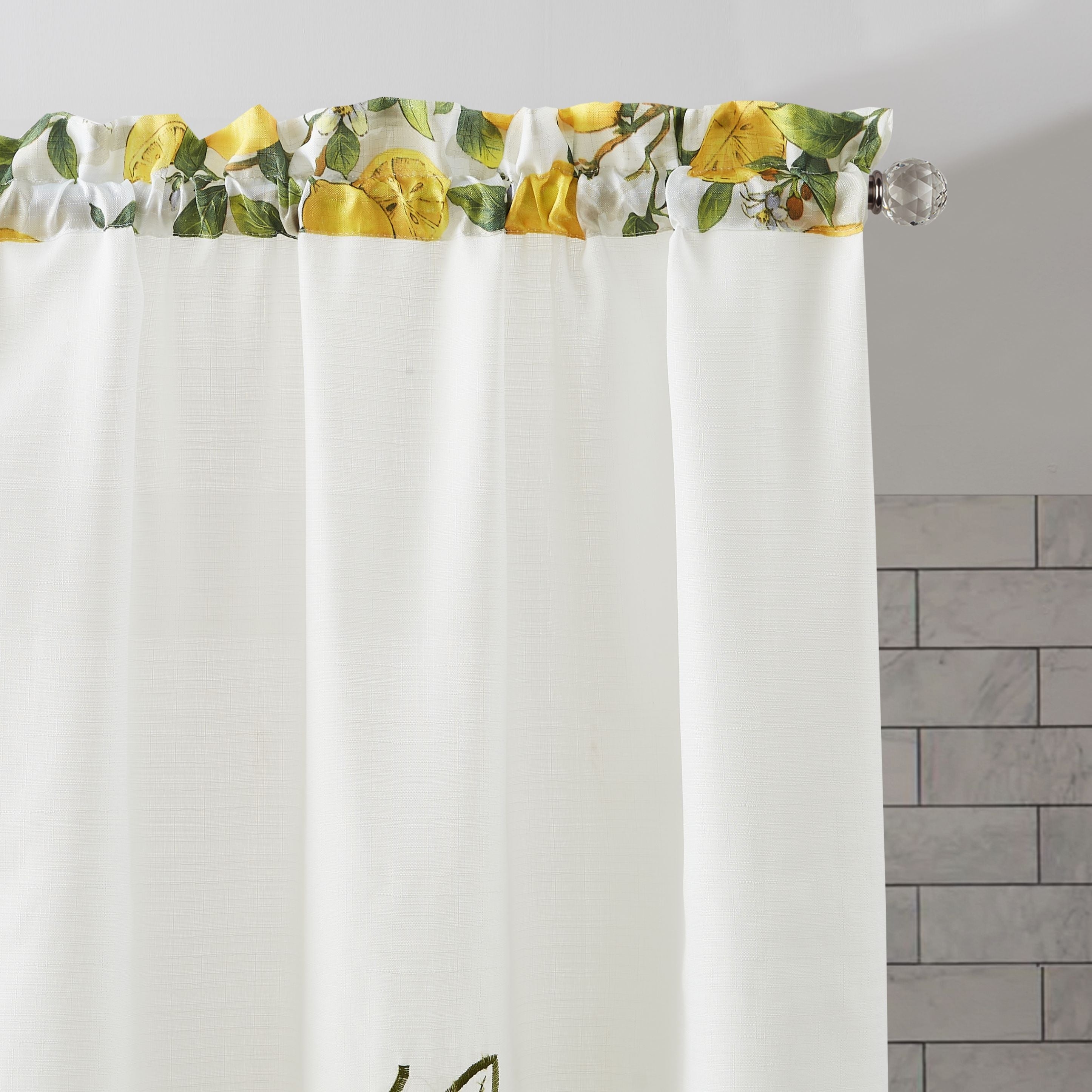 Lemon Fern Sunflower Tropical Tea Urban Kitchen Curtain Sets with Valance & Tiers