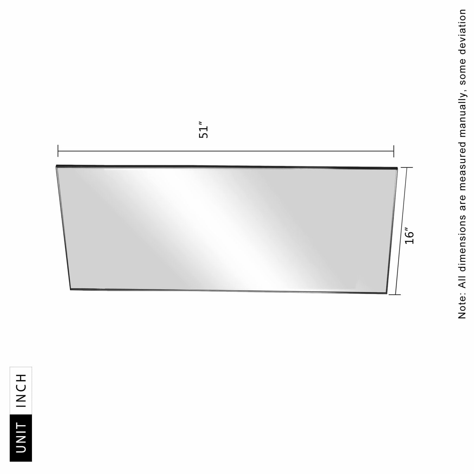 Aluminum Alloy Full-length Hanging, Leaning, or Standing Mirror