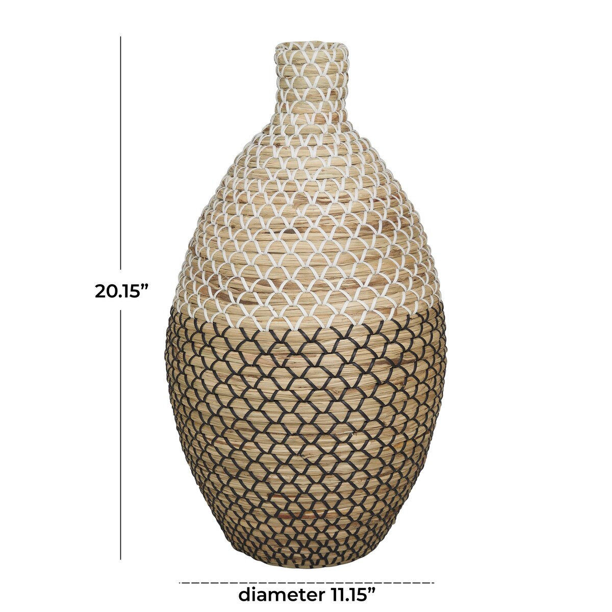 Seagrass Handmade Woven Decorative Vase - Brown - The Novogratz