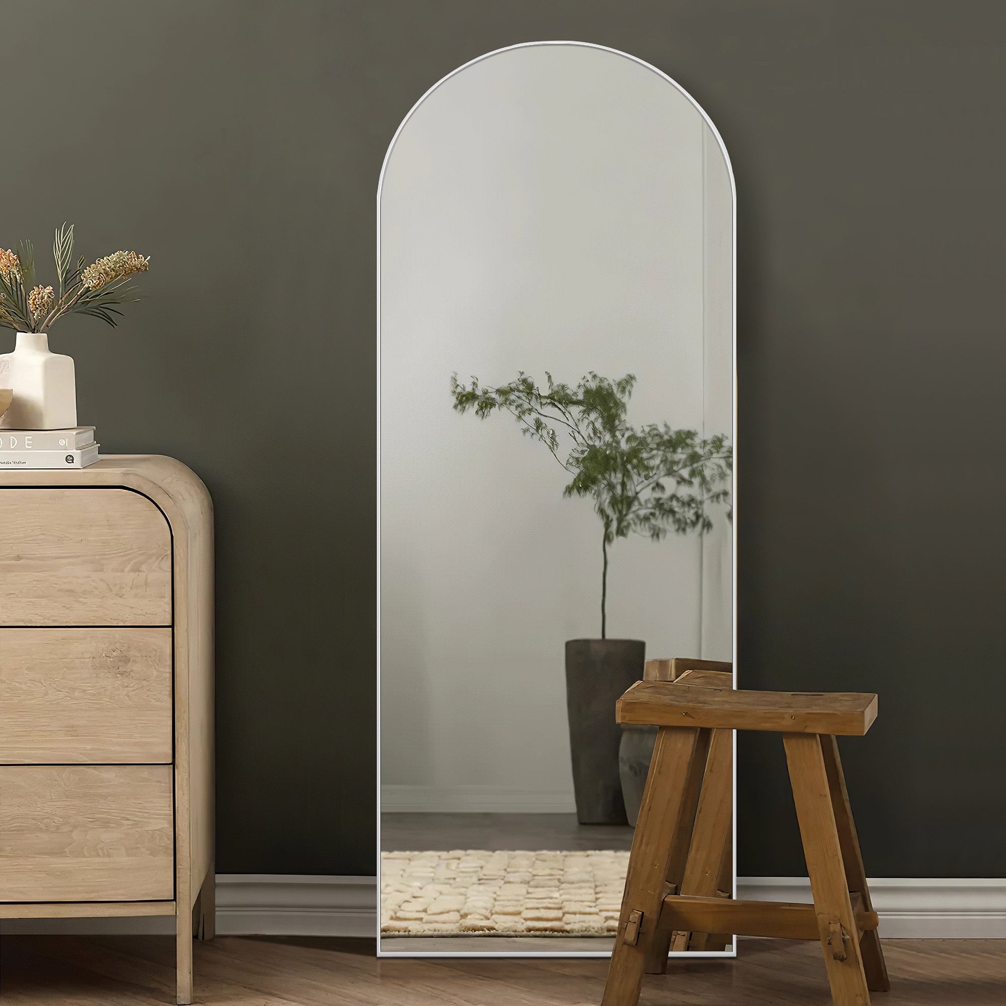 Lumioca Arched Full Length Standing Floor/ Wall Mirror