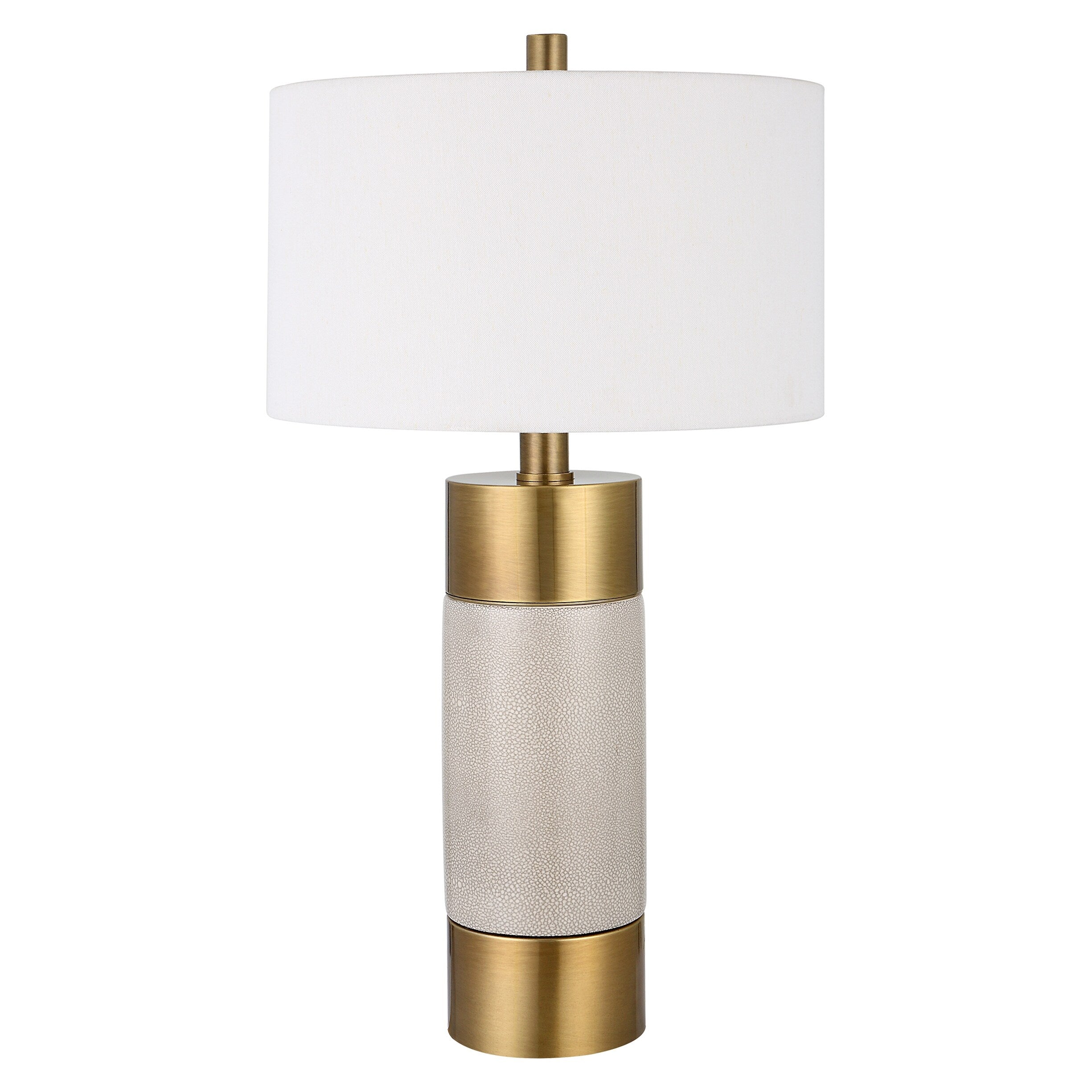 Uttermost Adelia Ivory & Brass Table Lamp - 17 W x 30.5 H x 17 D (inches)