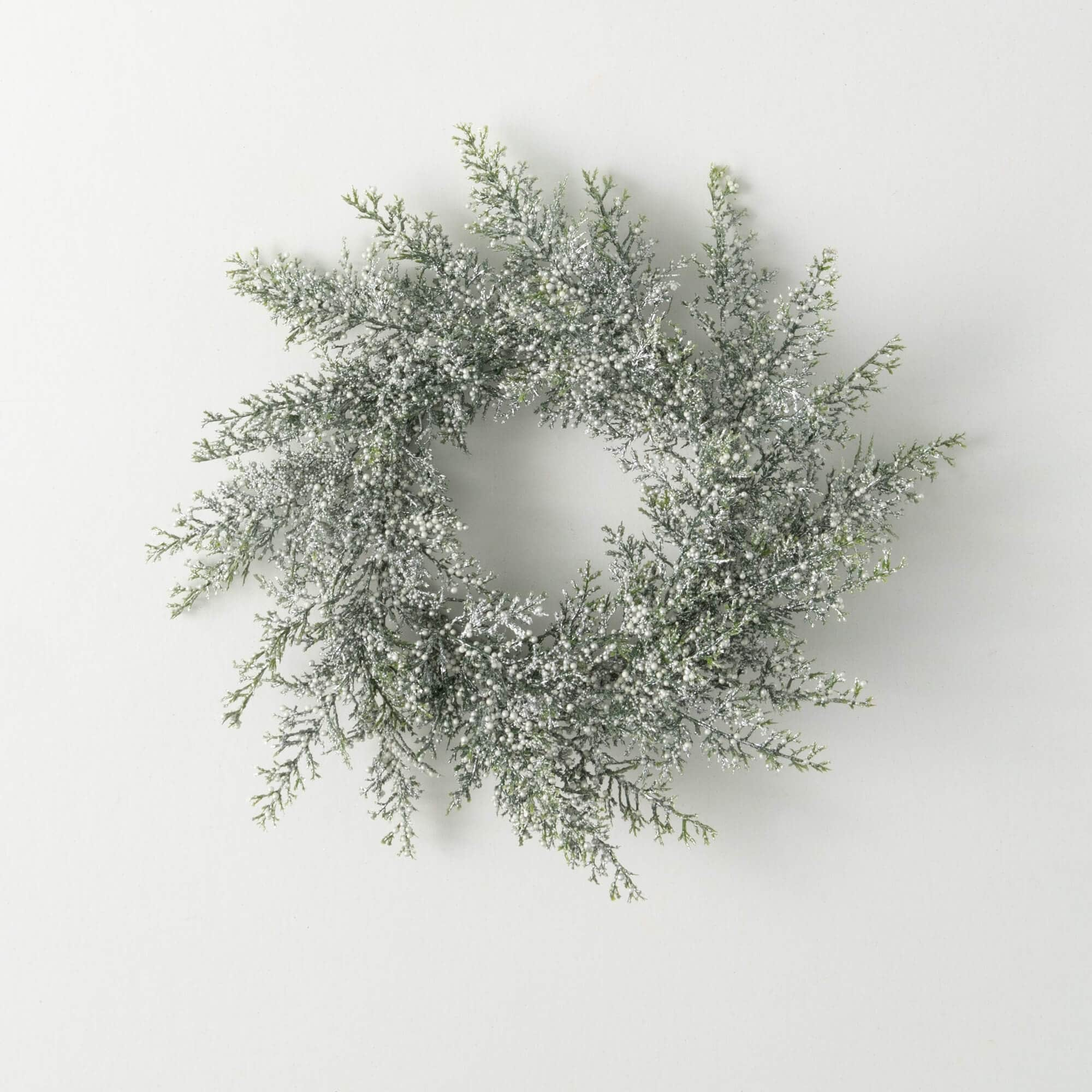 Sullivans Artificial Christmas White Bubble Cedar Wreath