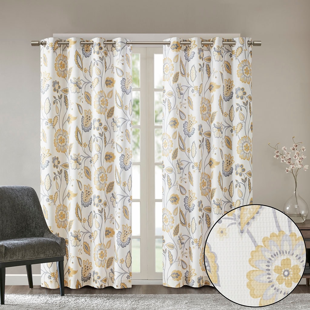 Jacquard Printed Room Darkening Curtain Panel(Only 1 Pc Panel