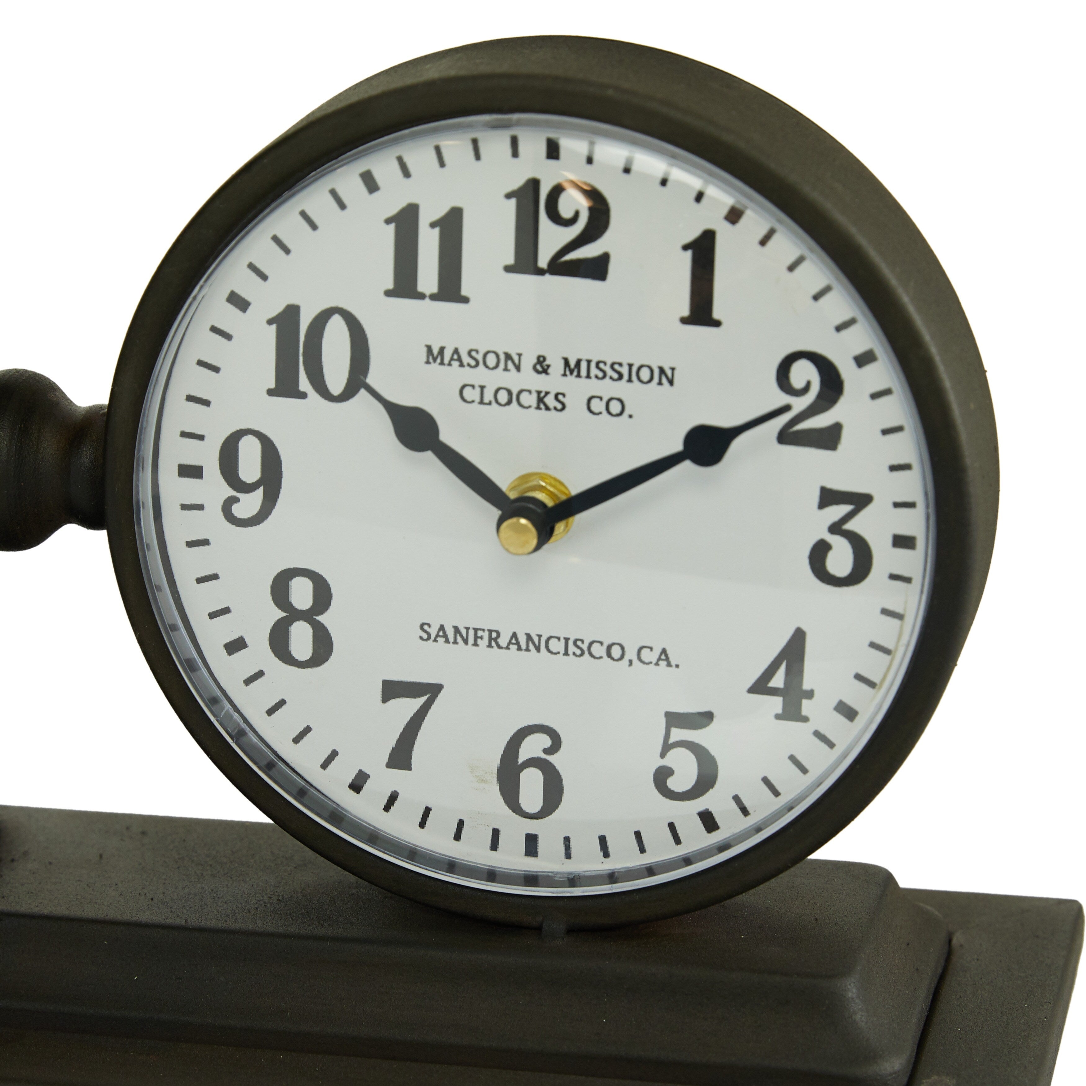 Black Iron Traditional Clock 9 x 18 x 8 - 18 x 8 x 9