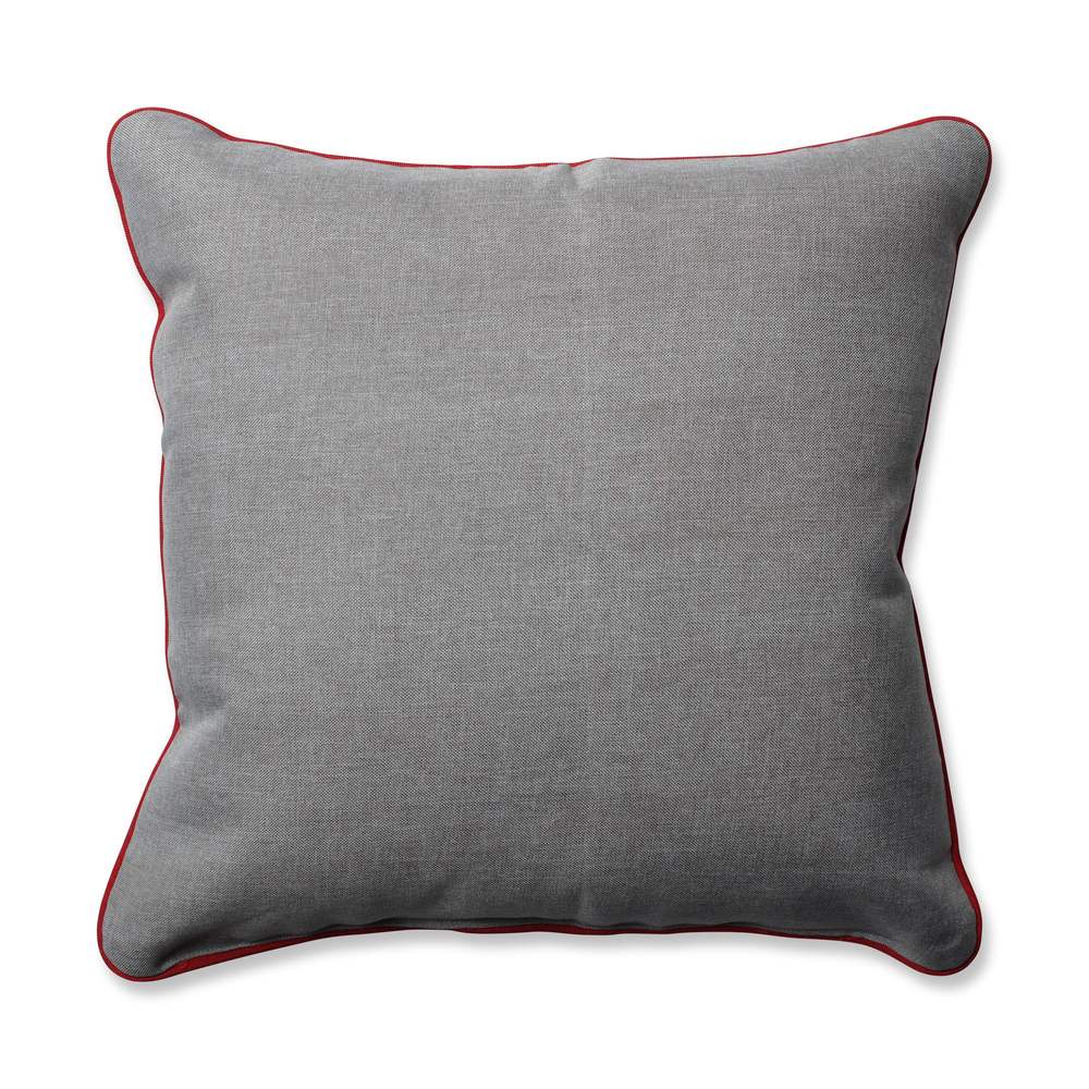 Pillow Perfect Snowy Christmas Grey-Red 16.5-inch Throw Pillow