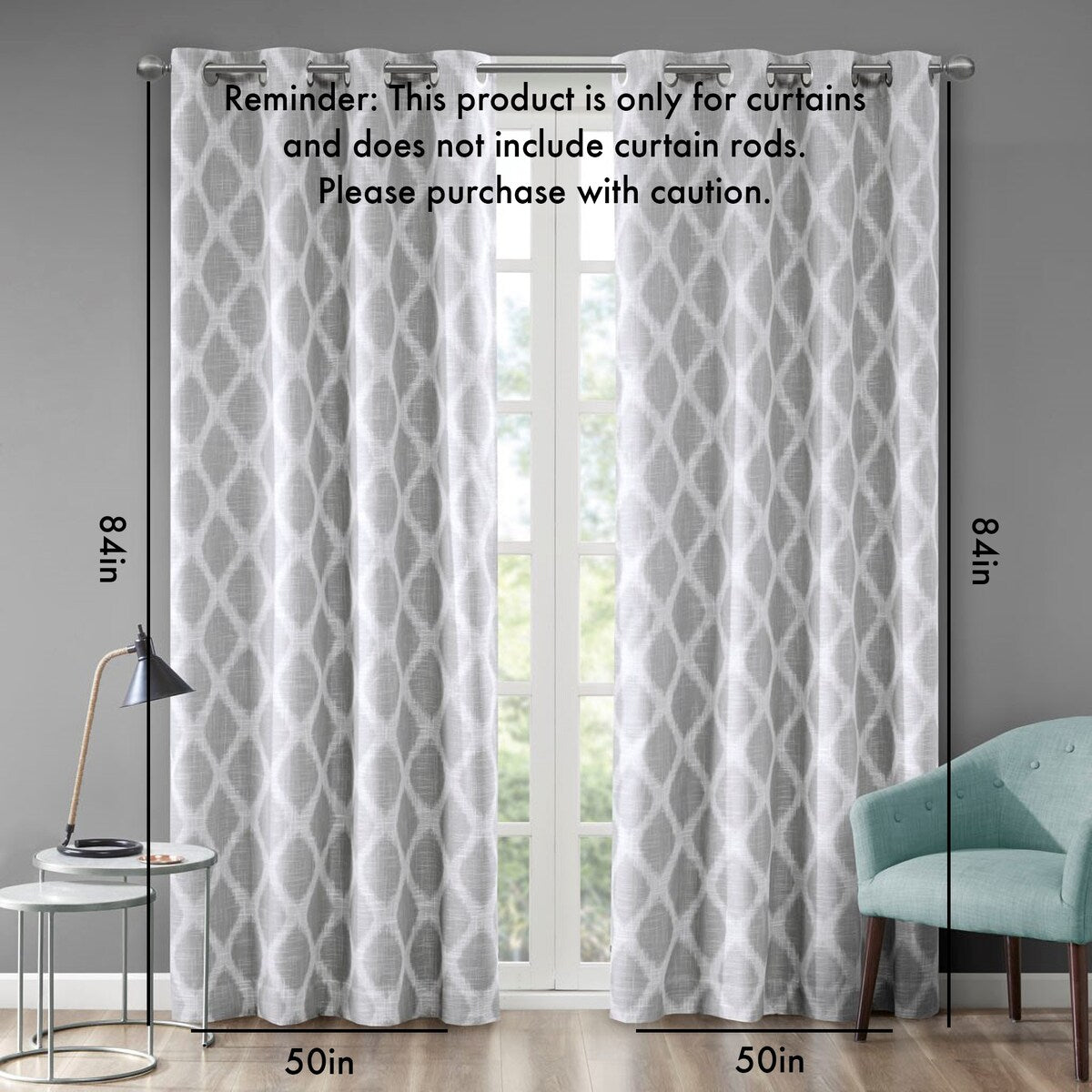 Jacquard Grommet Top Total Blackout Curtain Panel