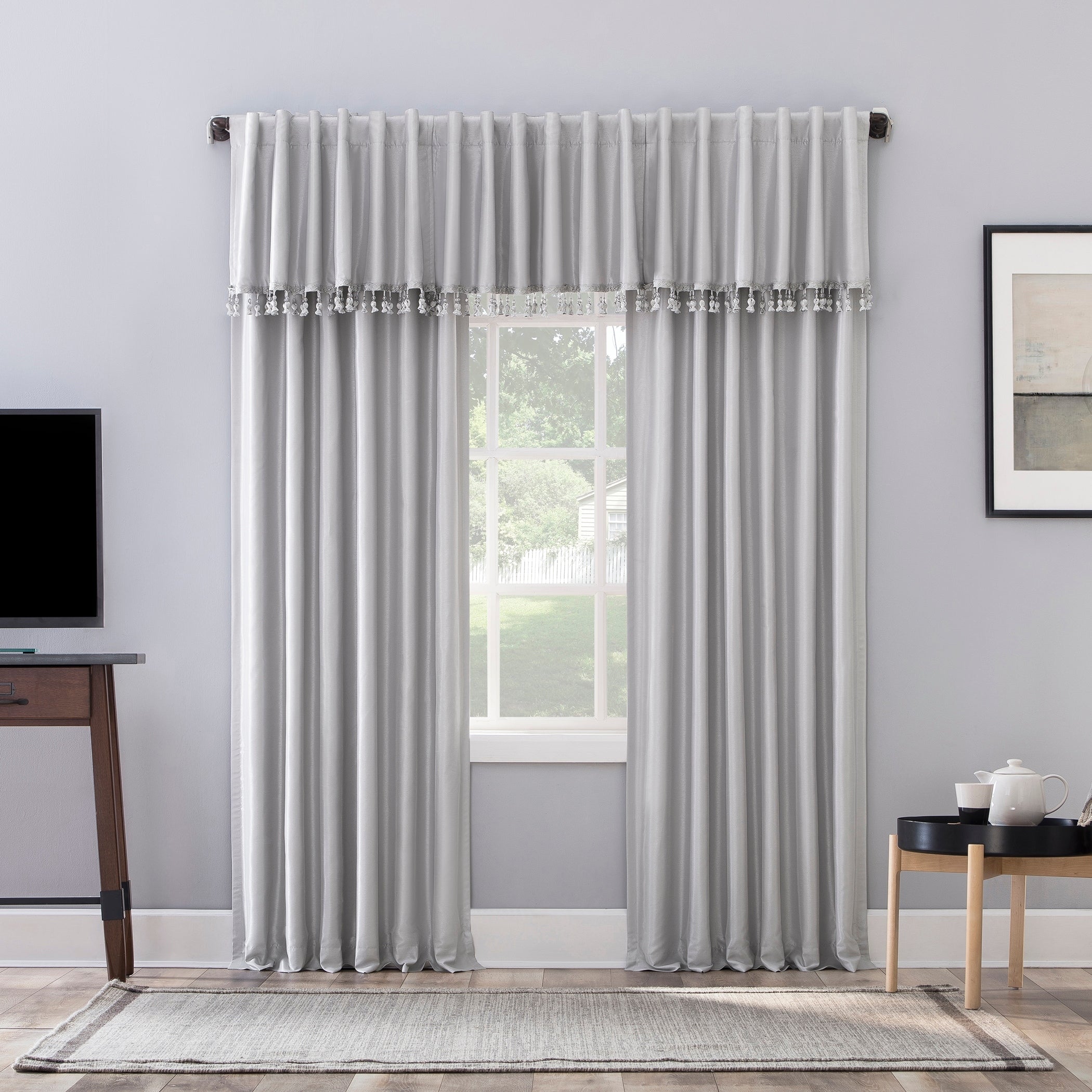 Sun Zero Evelina Faux Dupioni Silk Thermal Extreme Total Blackout Back Tab Curtain Panel, Single Panel