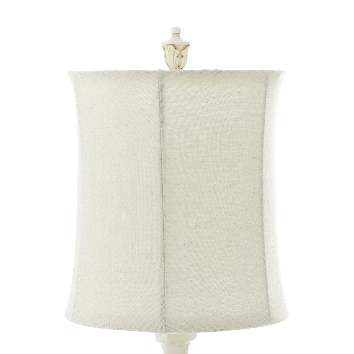 Polystone Antique Style Room Buffet Lamp with Drum Shade - Cream - Roche River Decor