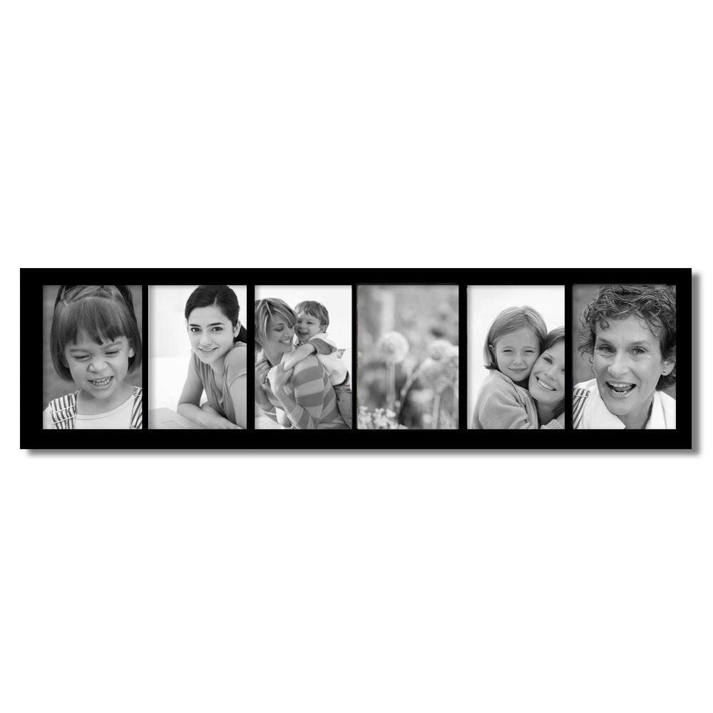 Adeco 6-opening Black 5x7 Collage Picture Frame