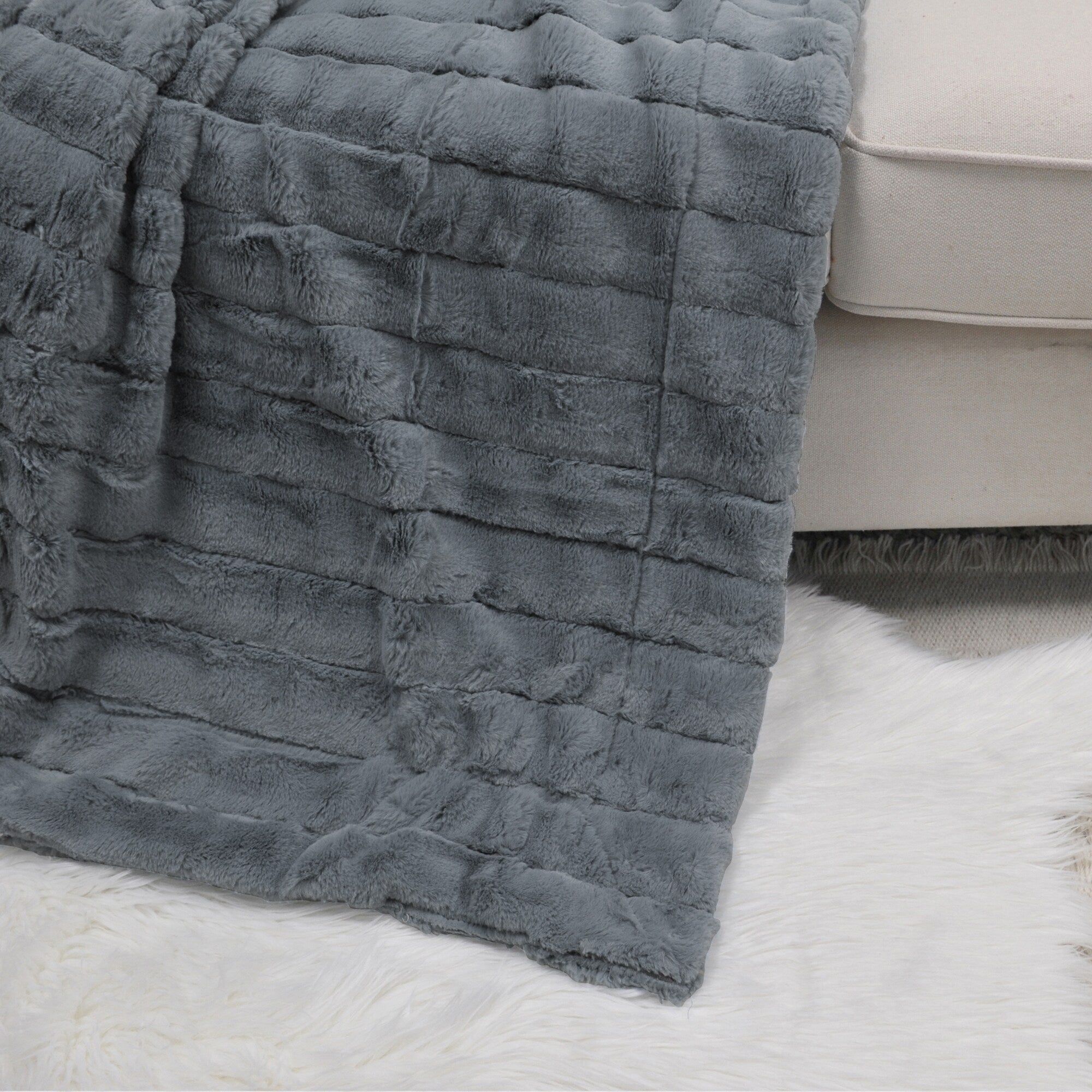 Solid Color SuperMink FauxFur Throw