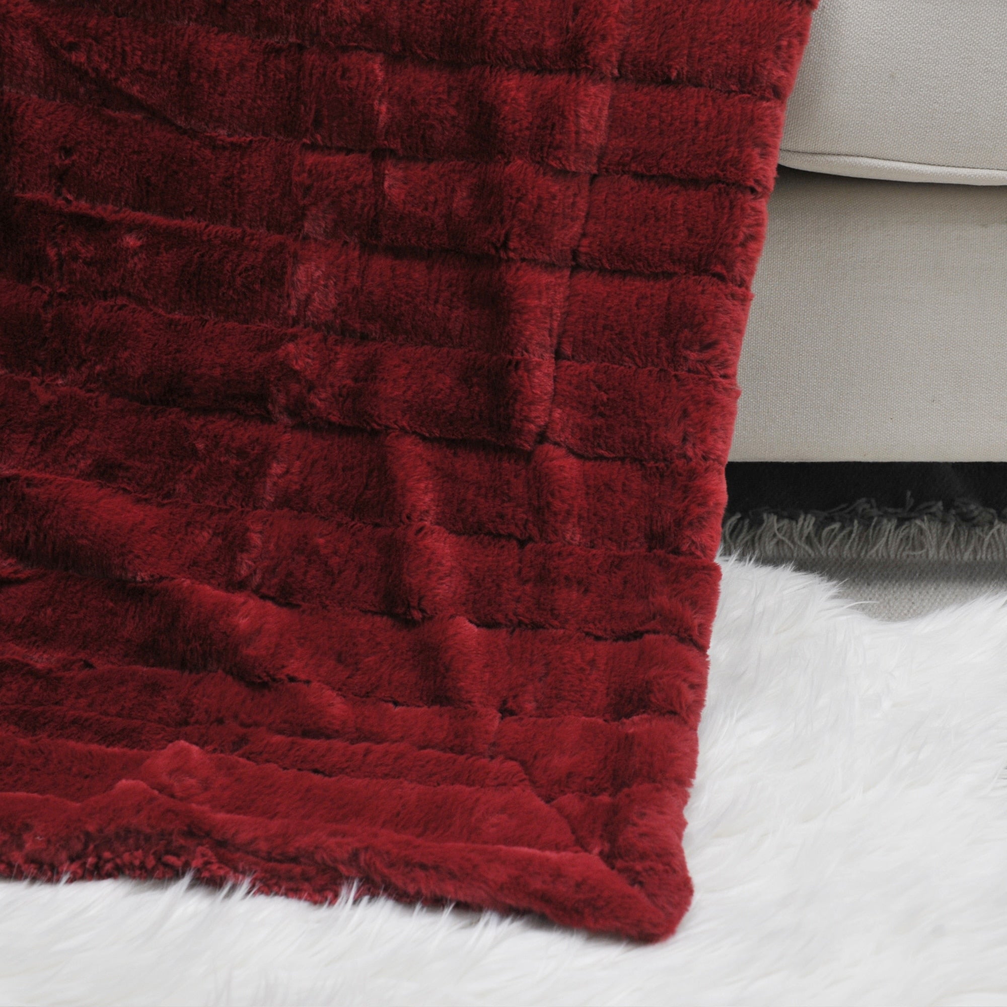 Solid Color SuperMink FauxFur Throw