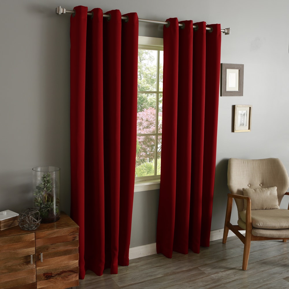 Aurora Home Thermal Insulated Blackout Curtain Panel Pair - 52w x 90l