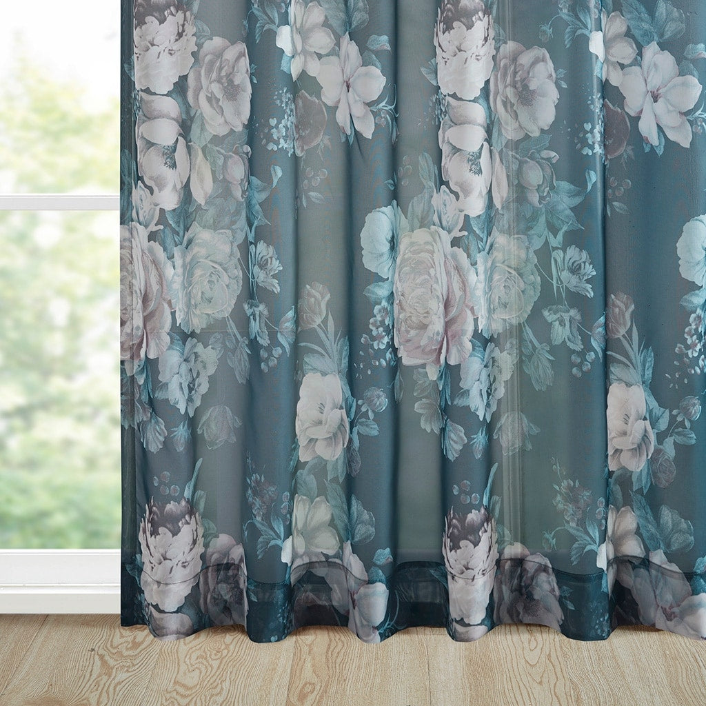 Rod Pocket and Back Tab Voile Sheer Curtain