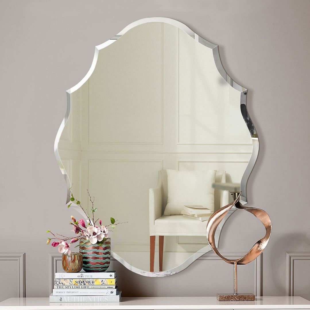 Mirror Trend Beveled Accent Frameless Wall Mirror