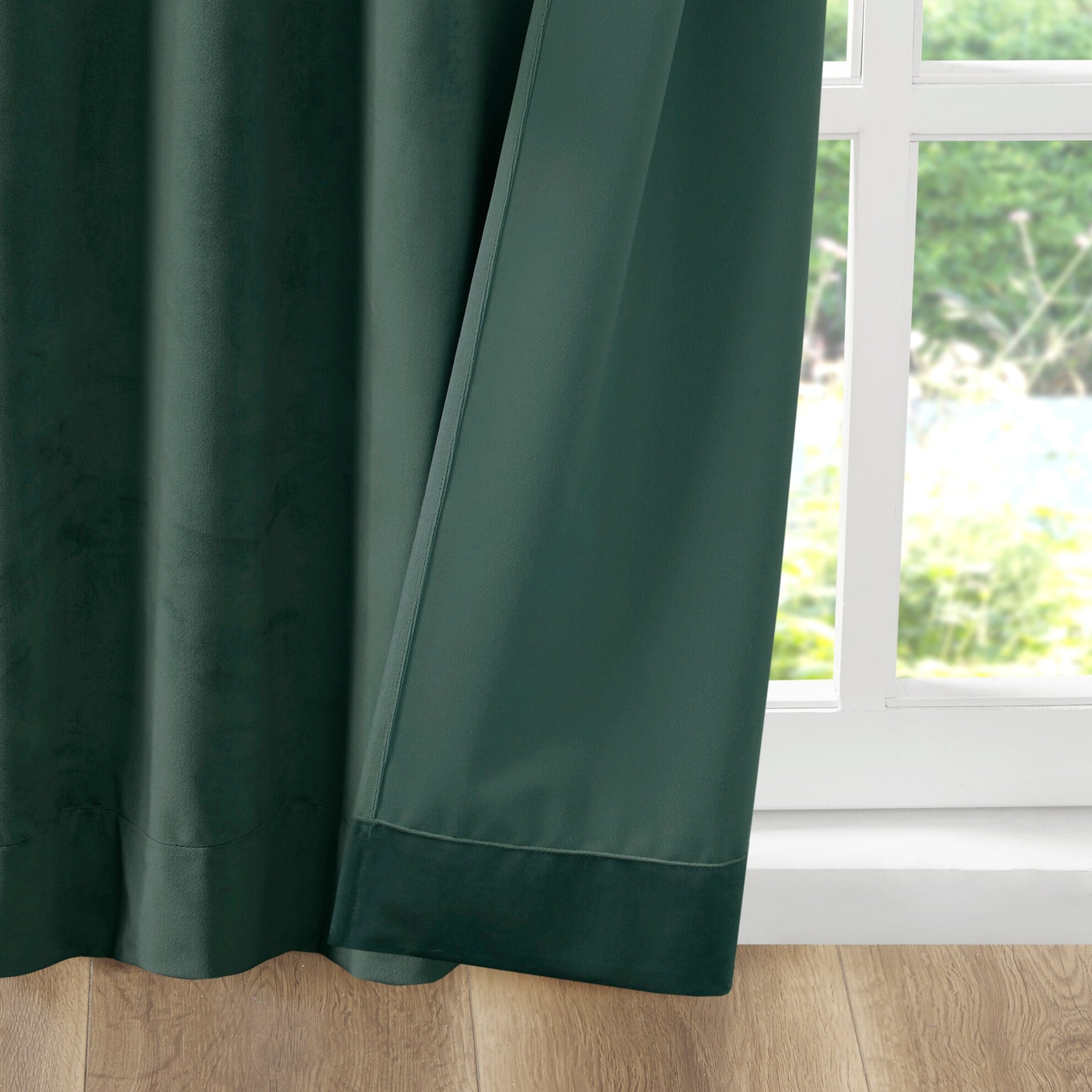 510 Design Garett Room Darkening Poly Velvet Rod Pocket/Back Tab Curtain Panel Pair