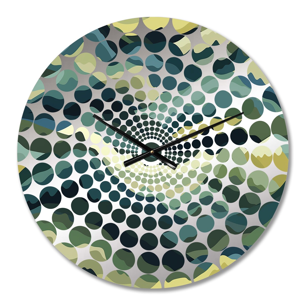 Designart Camouflage Green And Brown Wave Green Camouflage Clocks Modern Oversized Wall Clocks For Entryway