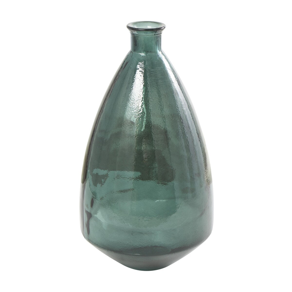 Recycled Glass Handmade Spanish Decorative Vase - Blue - Roche River Decor