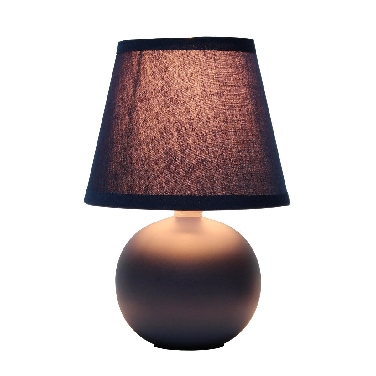 8.66 Petite Orb Base Lamp w Matching Fabric Shade