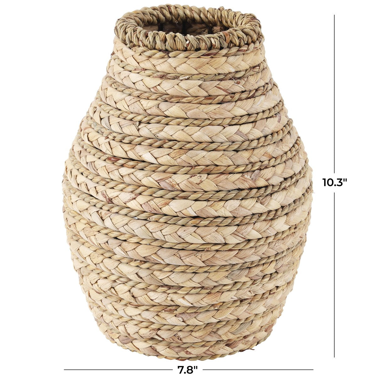 Seagrass Handmade Braided Decorative Vase - Brown - Roche River Decor