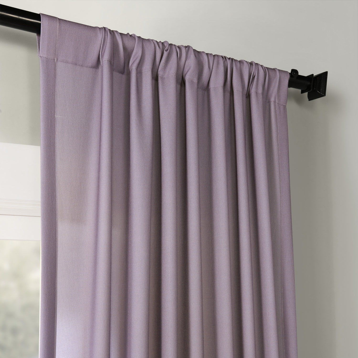 Exclusive Fabrics Ombre Faux Linen Light Filtering Curtains (1 Panel) - Lightweight Elegance, Natural Light Enhancement