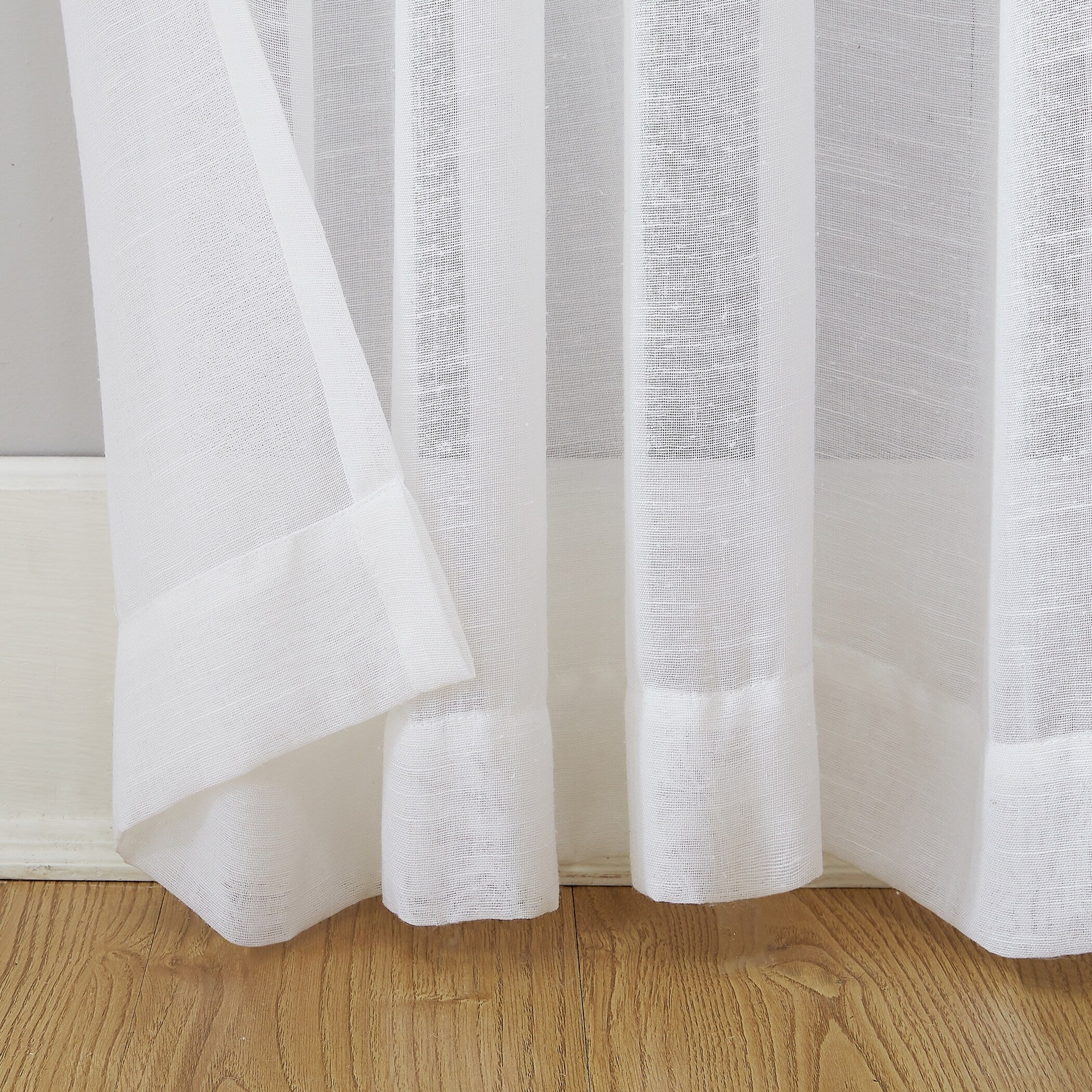 Archaeo Slub Textured Linen Blend Grommet Top Curtain, Single Panel