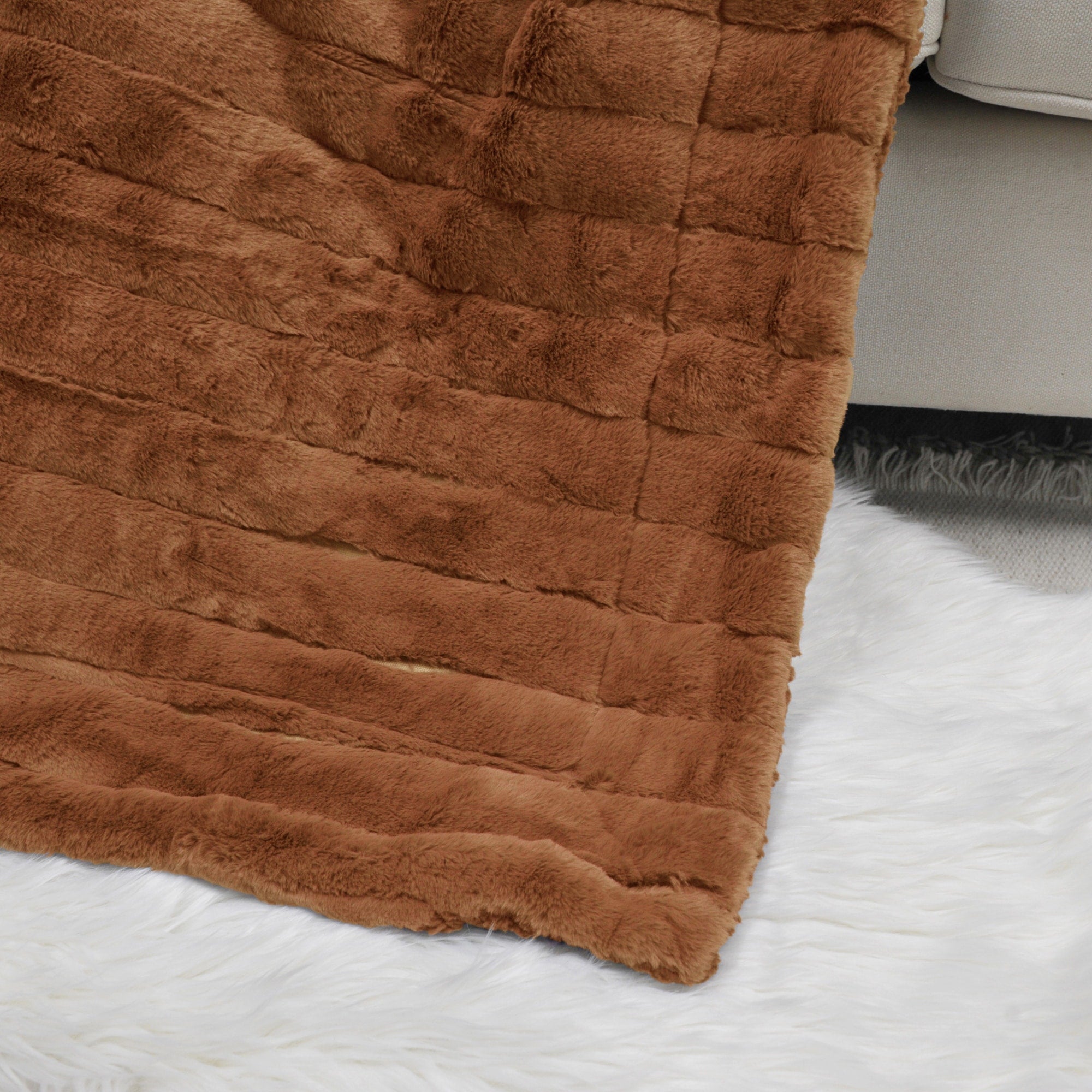 Solid Color SuperMink FauxFur Throw