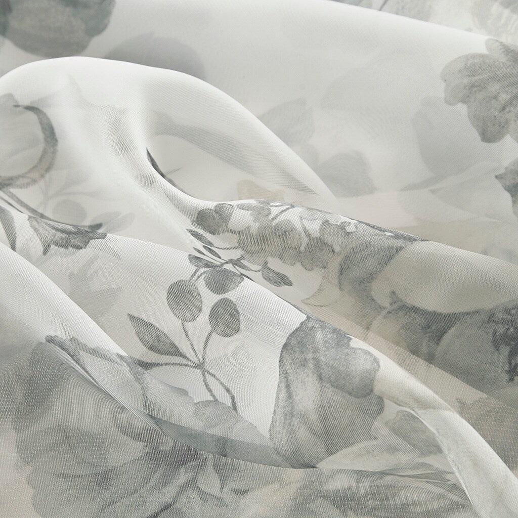 Rod Pocket and Back Tab Voile Sheer Curtain