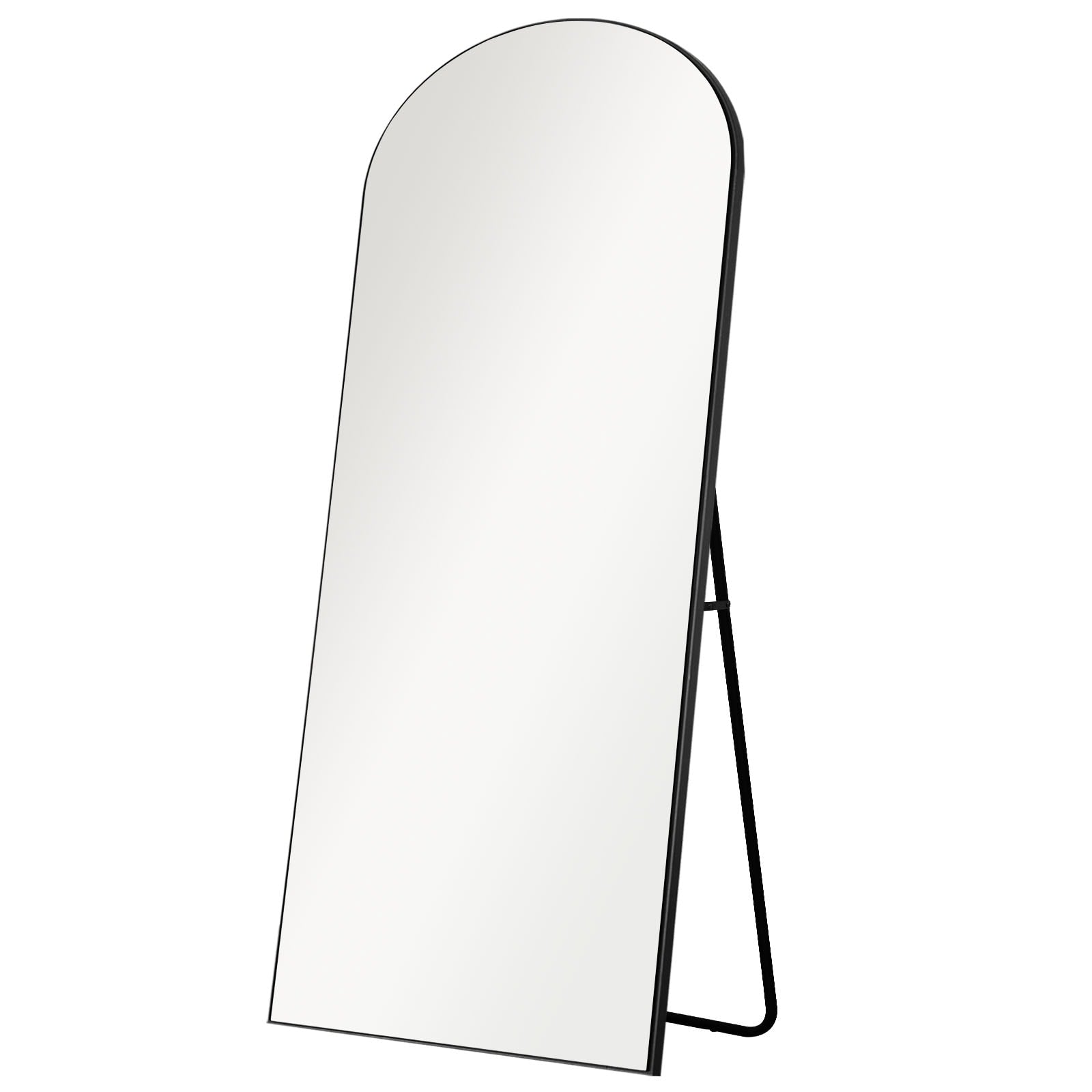 Arch-Crowned Full-Length Mirror with Solid Wood Frame