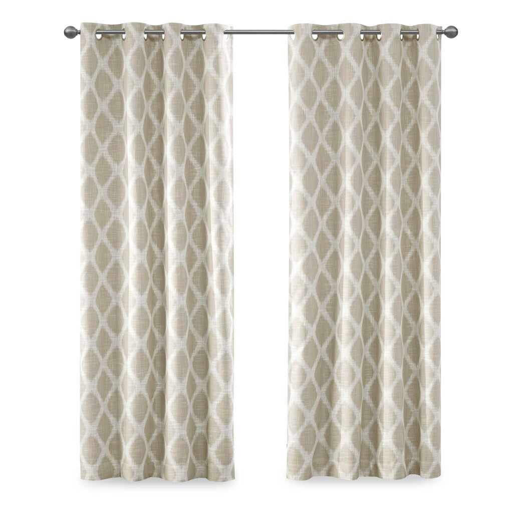 Jacquard Grommet Top Total Blackout Curtain Panel