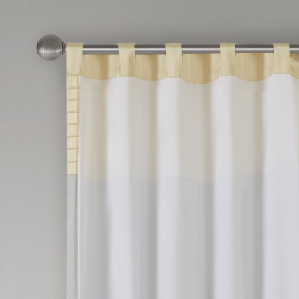 Madison Park Selma Polyoni Pintuck Single Window Curtain Panel