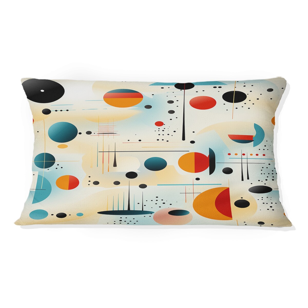 Designart Mcm Abstract Artistry Midcentury Printed Throw Pillow