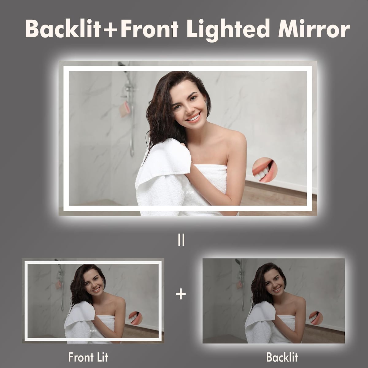 20x28 LED Bathroom Mirror with Lights