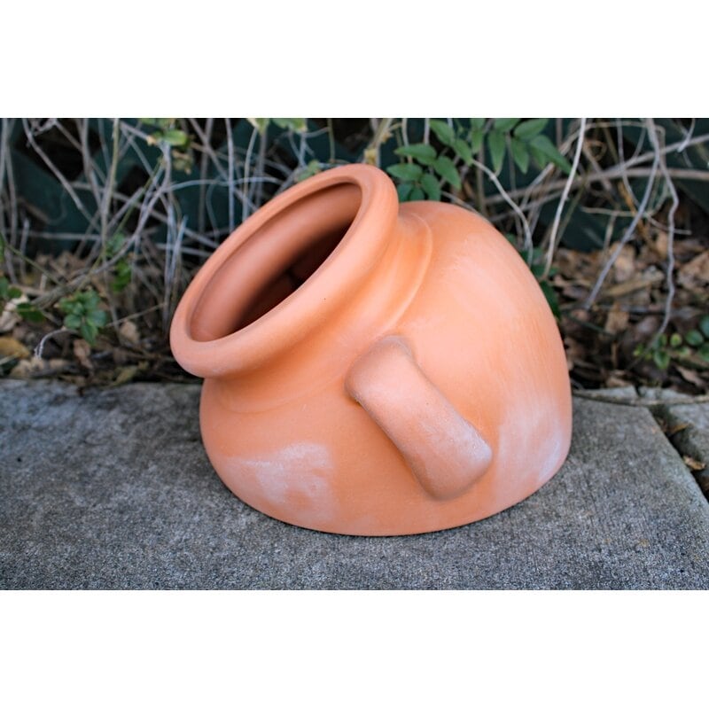 Natural Terracotta Fallen Pot or Hanging Pot with Loops Handles