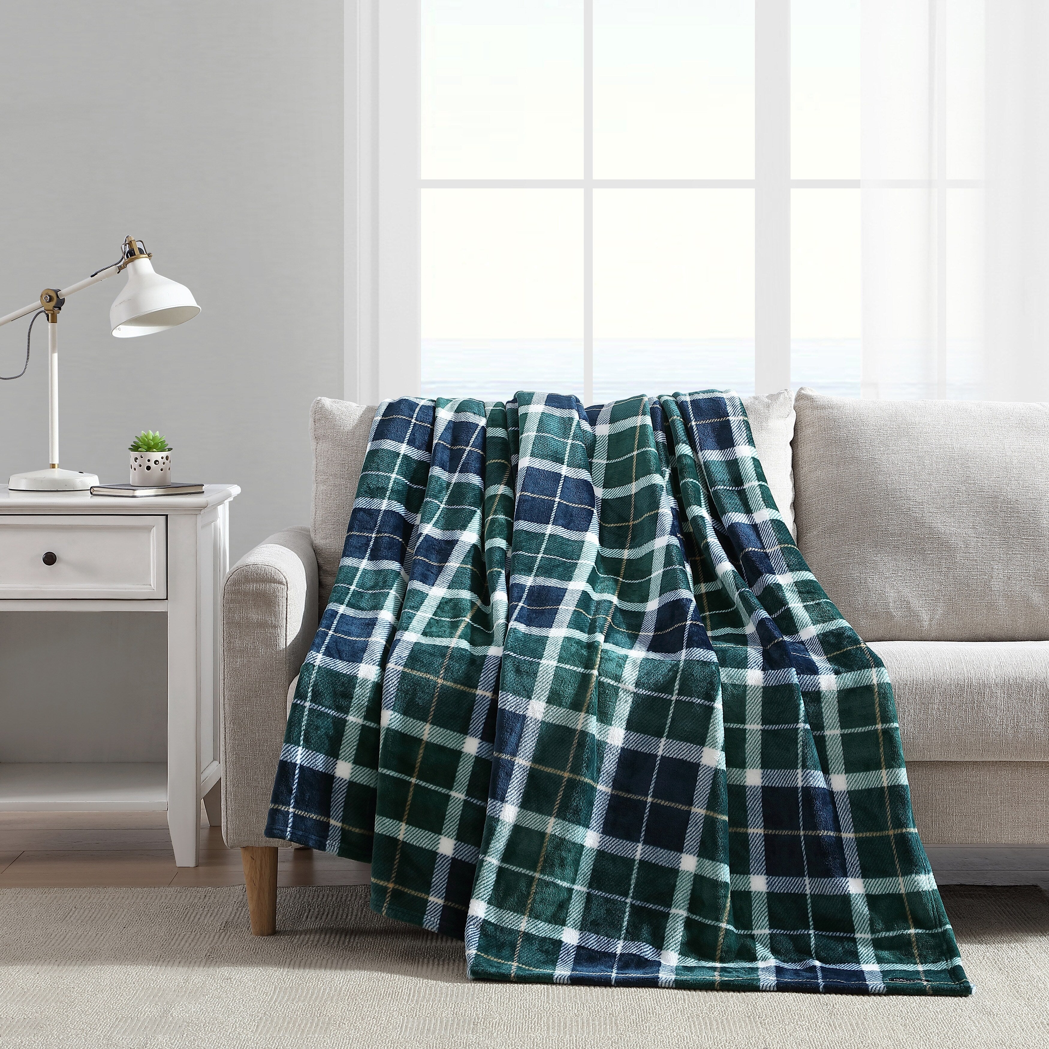 Nautica Printed Ultra Soft Plush Printed Fleece Blanket