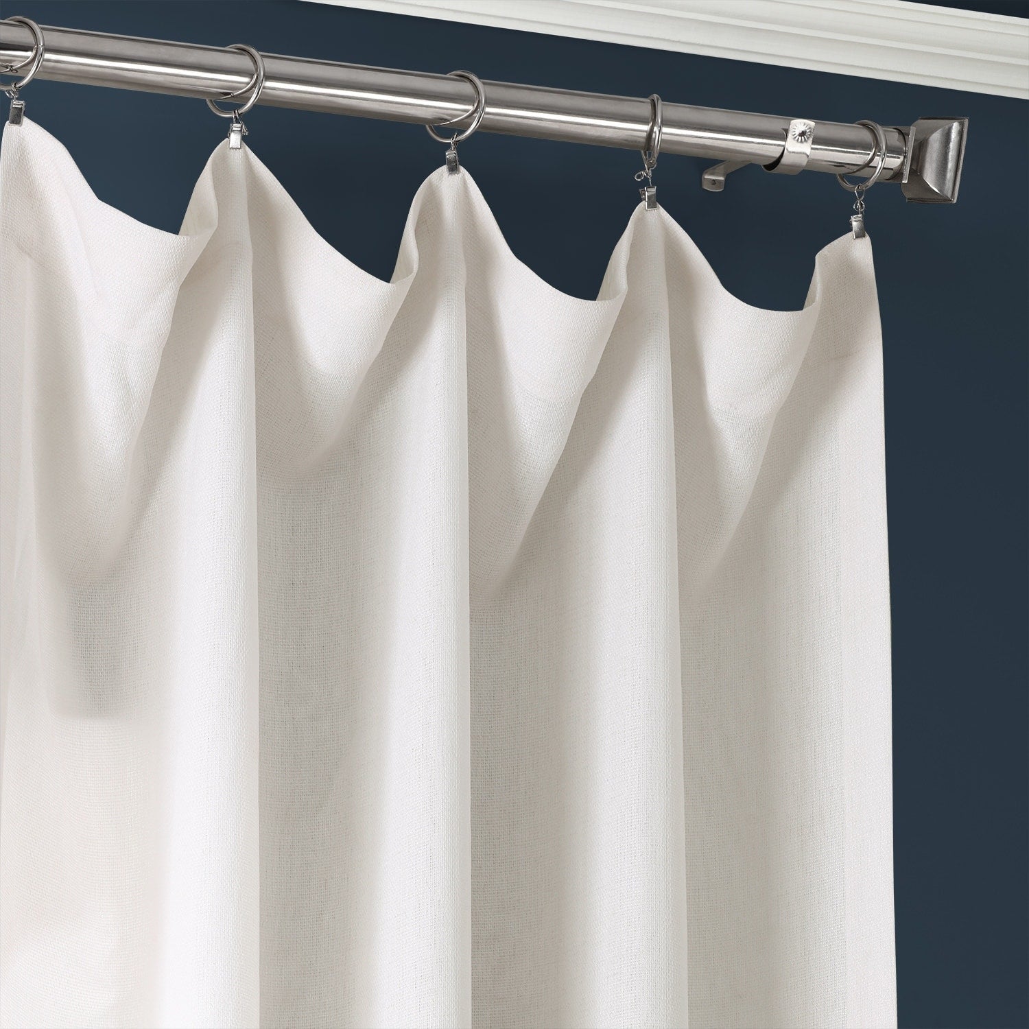 Exclusive Fabrics Ombre Faux Linen Light Filtering Curtains (1 Panel) - Lightweight Elegance, Natural Light Enhancement