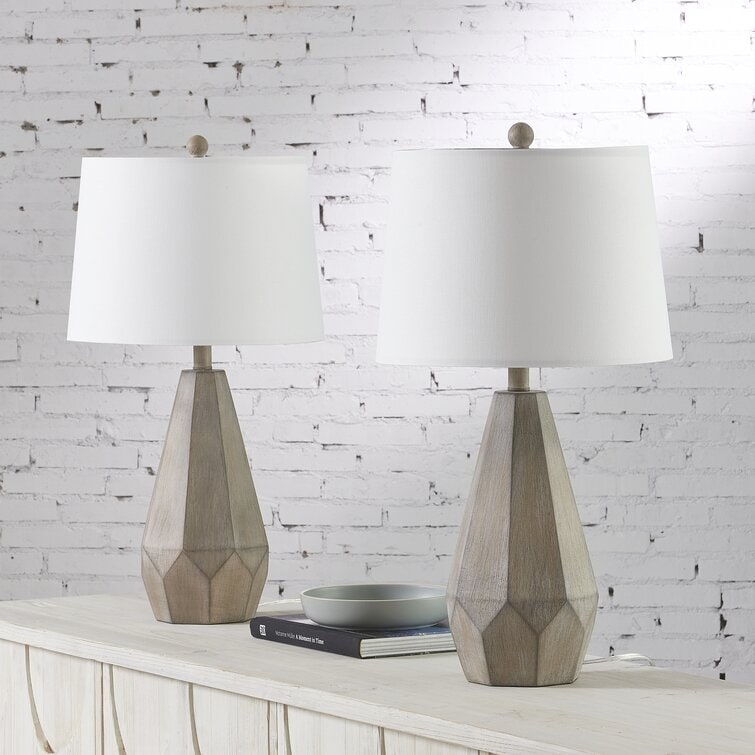 26'' Brown Resin Table Lamp (Set of 2)