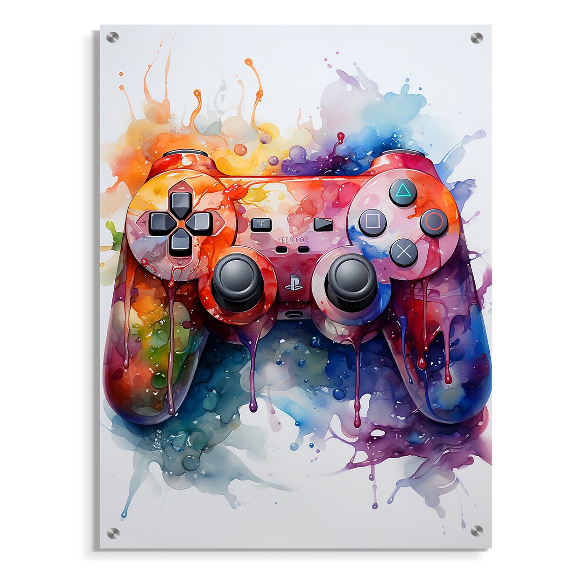 Designart Colorful Video Game Gameplay Bliss Video Games Multi-Color - Modern Acrylic Wall Art For Hallway Decor