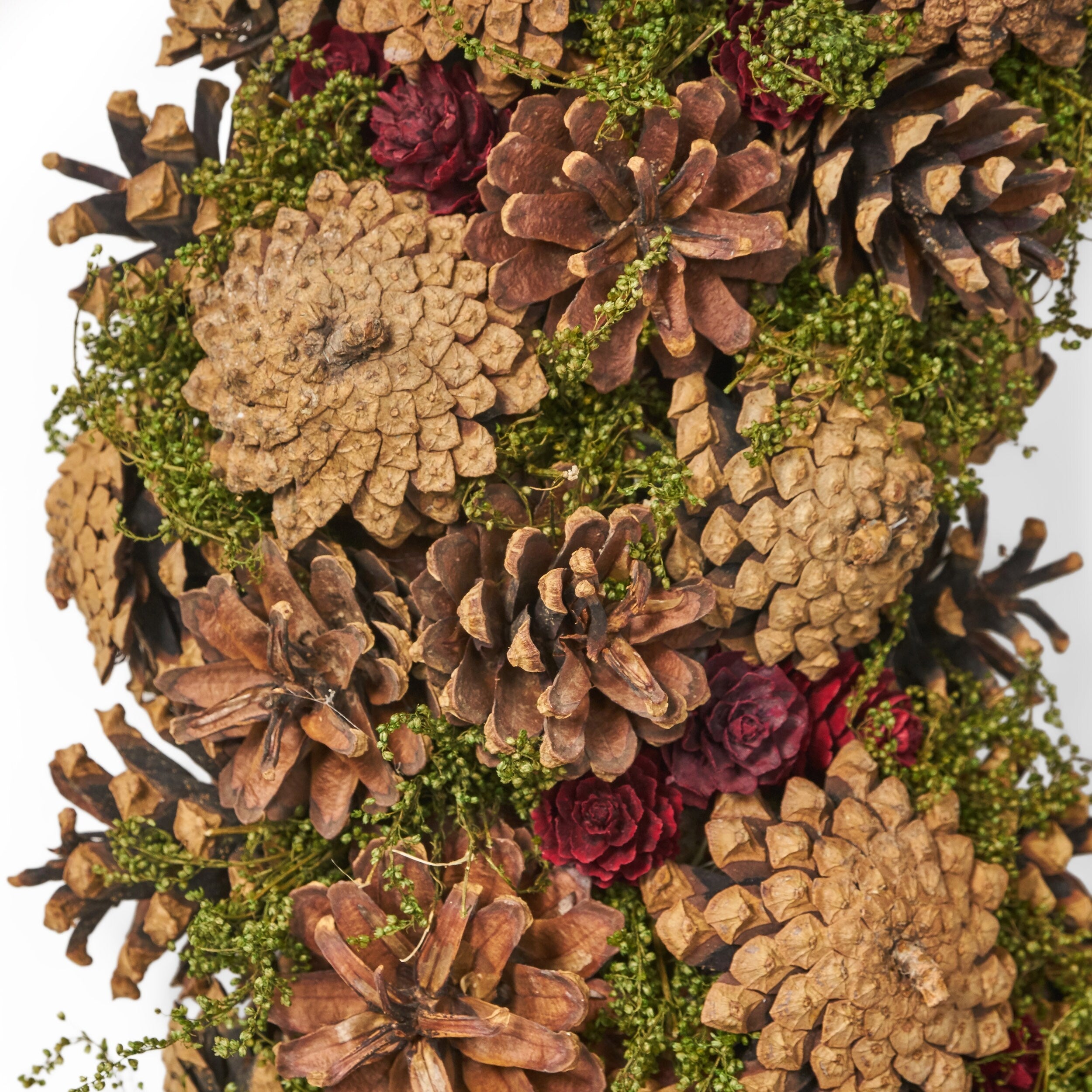 Antonio 18.5 Pine Cone Artificial Christmas Wreath, Natural by Christopher Knight Home