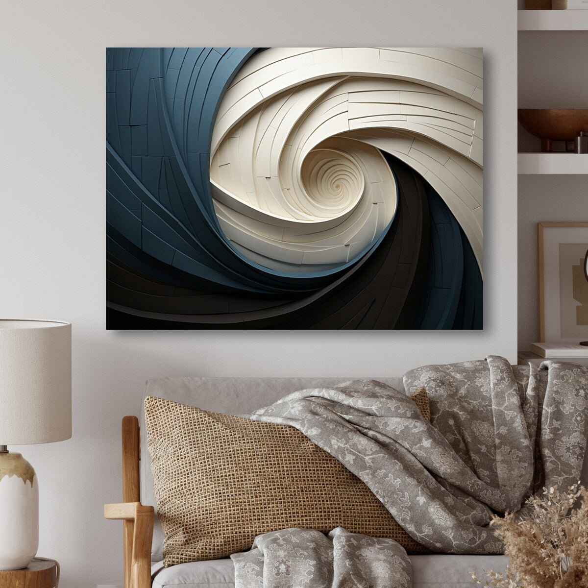 Designart Geometric Spiral I Abstract Spirals Metal Large Print