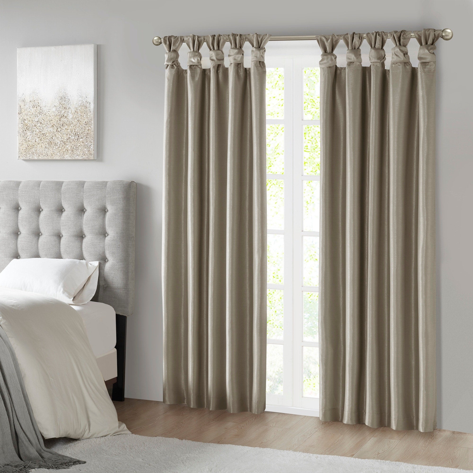 Madison Park Natalie Twist Tab Total Blackout Window Curtain Panel