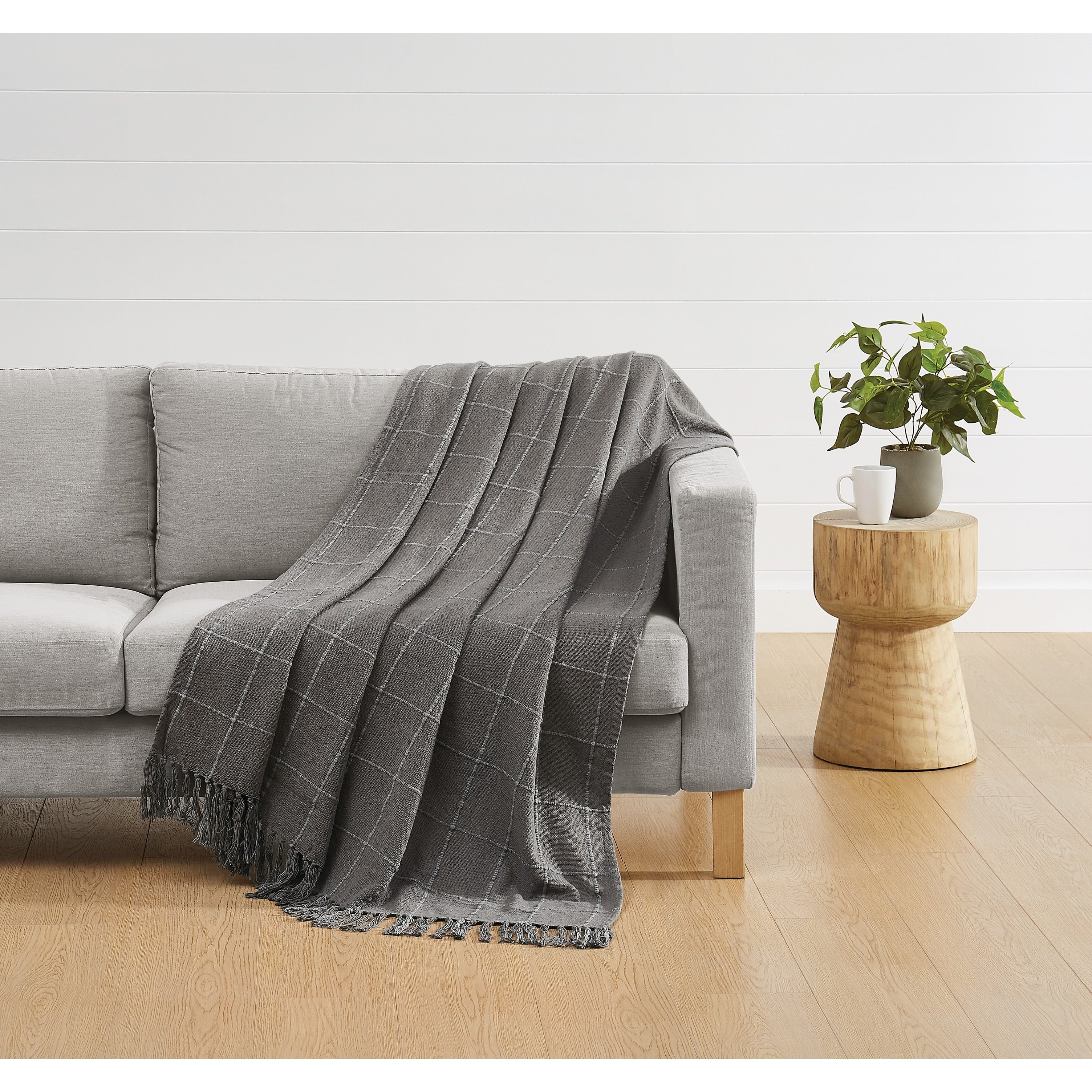 Truly Soft Windowpane Organic Throw Blanket