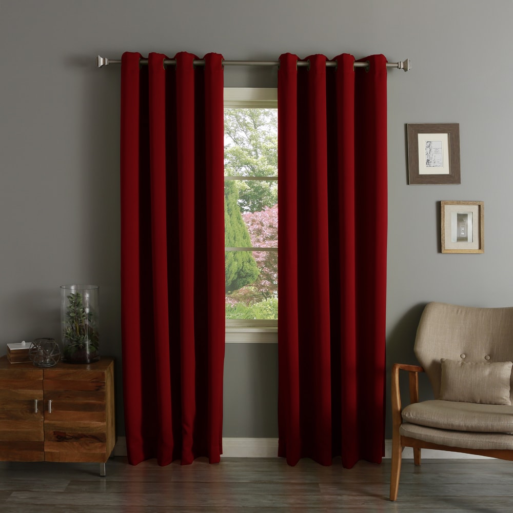 Aurora Home Thermal Insulated Blackout Curtain Panel Pair - 52w x 90l