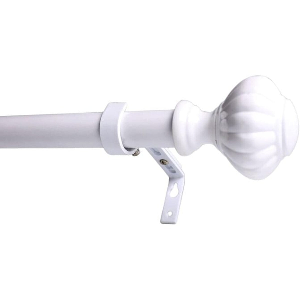 1-inch Diameter Doorknob Adjustable Single Drapery Curtain Rod