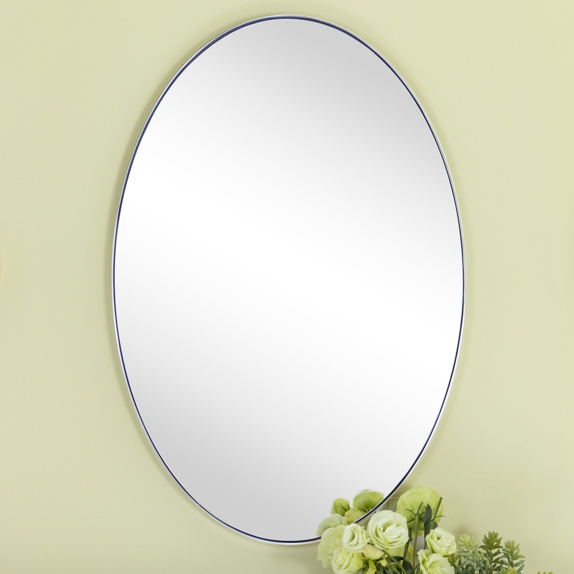 TEHOME Javell Oval Metal Wall Mirror