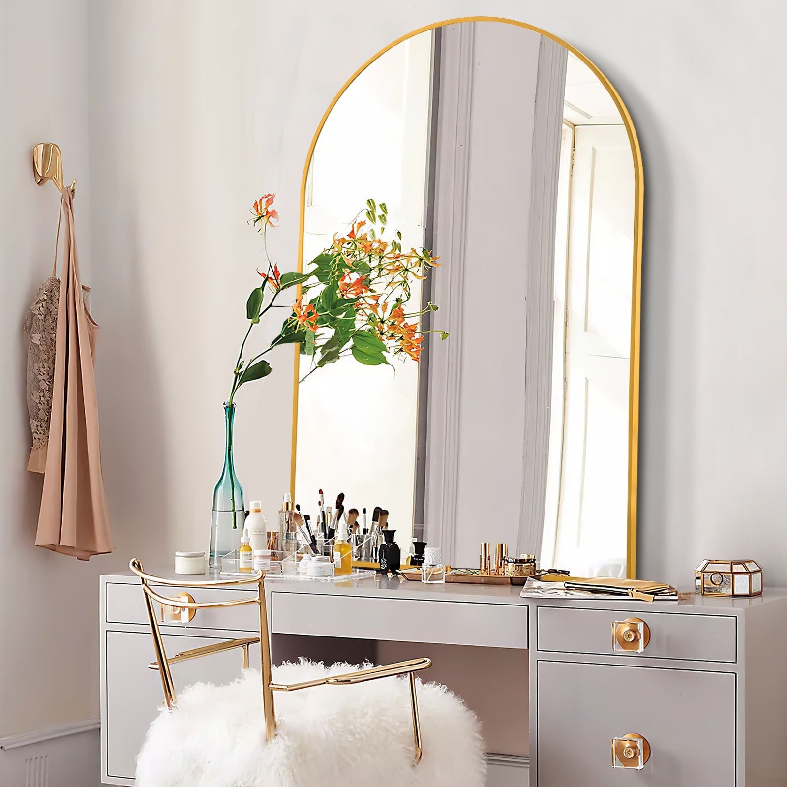 Modern Arch Bathroom Wall-mounted Mirror Vanity Mirror