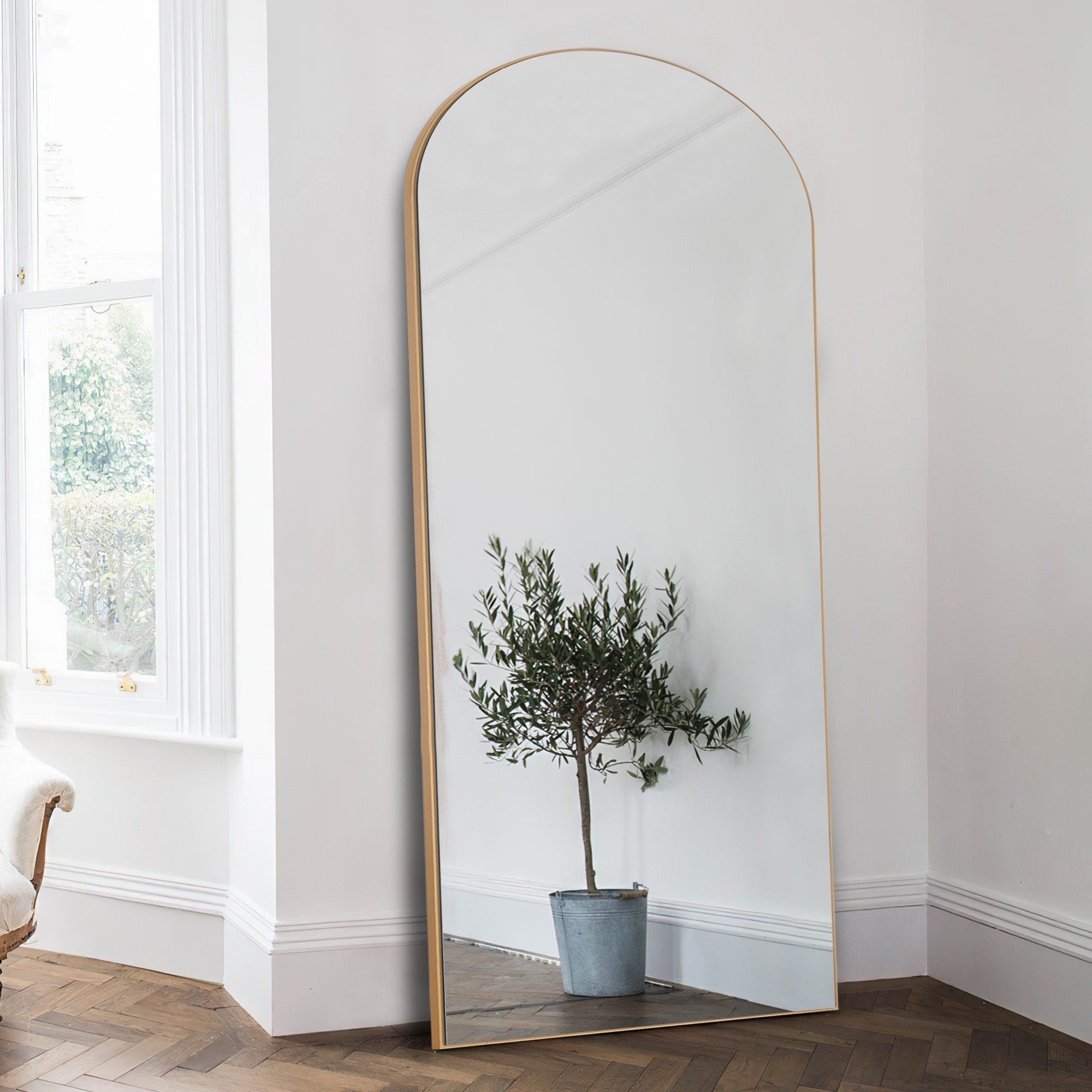 Lumioca Arched Full Length Standing Floor/ Wall Mirror