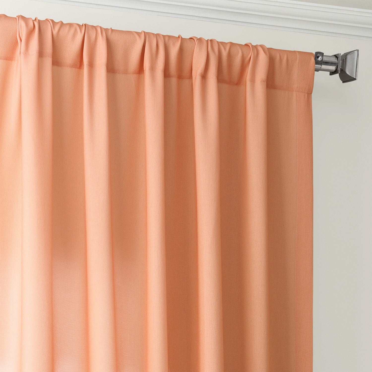 Exclusive Fabrics Ombre Faux Linen Light Filtering Curtains (1 Panel) - Lightweight Elegance, Natural Light Enhancement