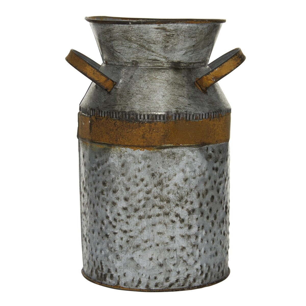 Metal Milk Can Decorative Vase - Gray - Roche River Decor