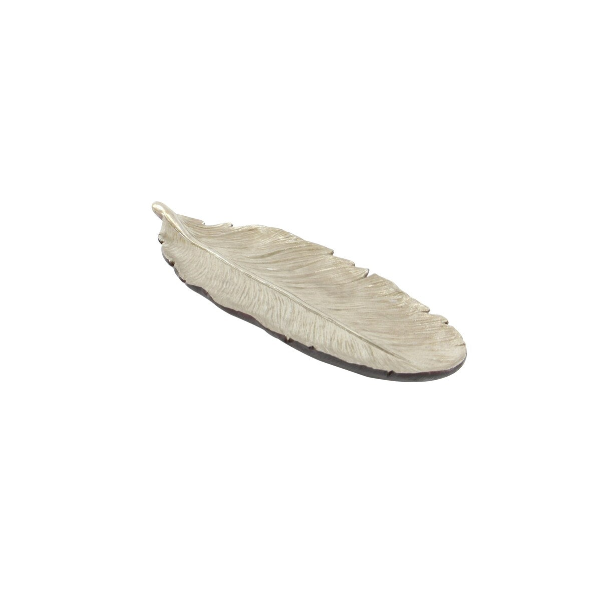 Polystone Bird Feather Decorative Decorative Bowl - Gold or Silver - Roche River Decor